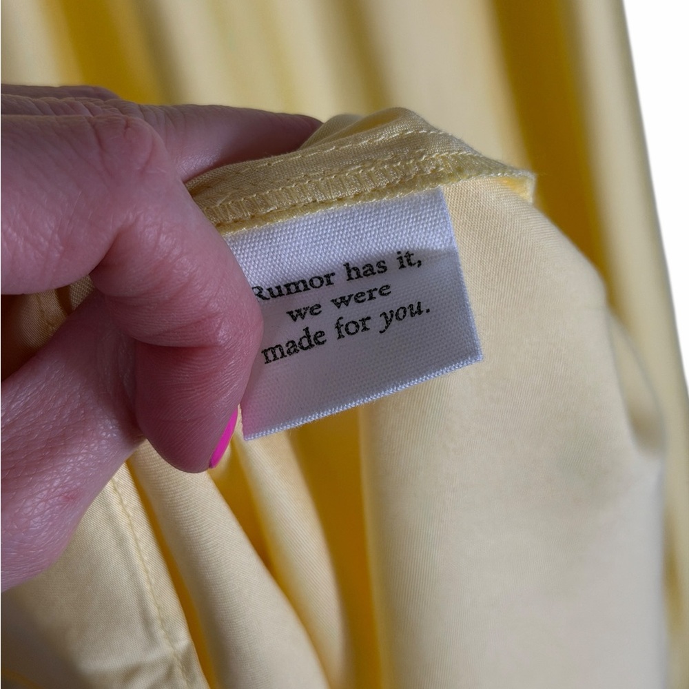 Rumored Yellow Banana Mirielle Backless Silky Formal Prom Maxi Dress - Picture 11 of 13